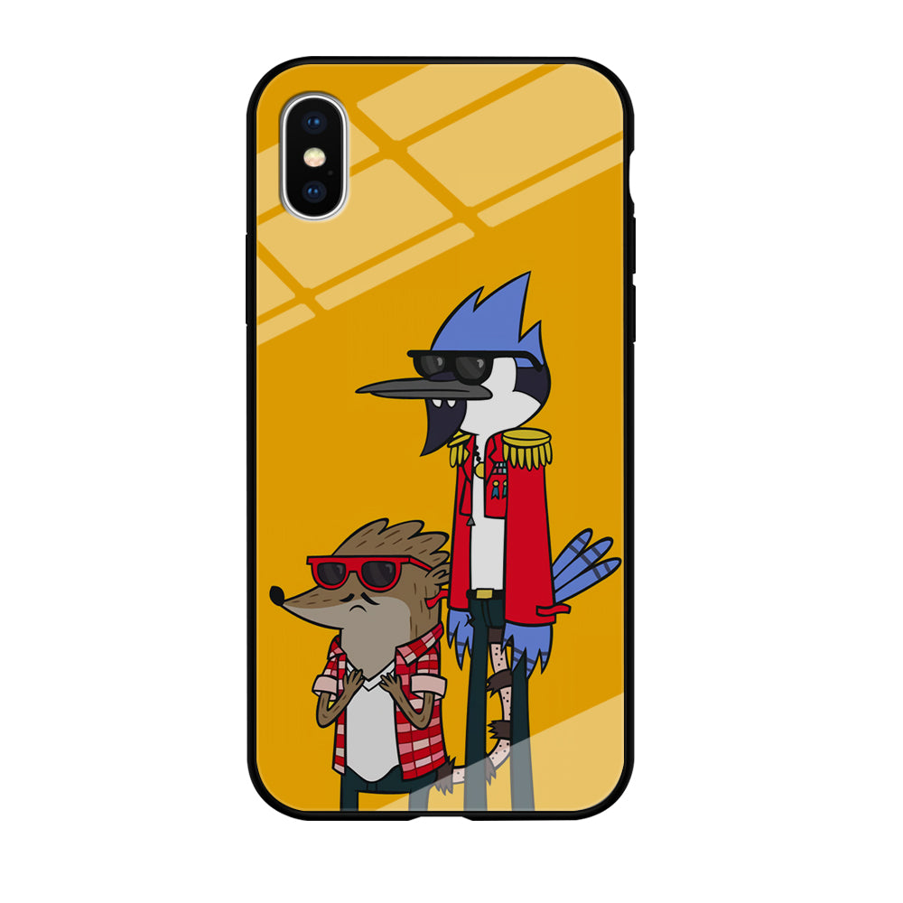 Regular Show Rigby and Mordecai iPhone Xs Case-Phone Case-Tempered Glass Case-Altracase