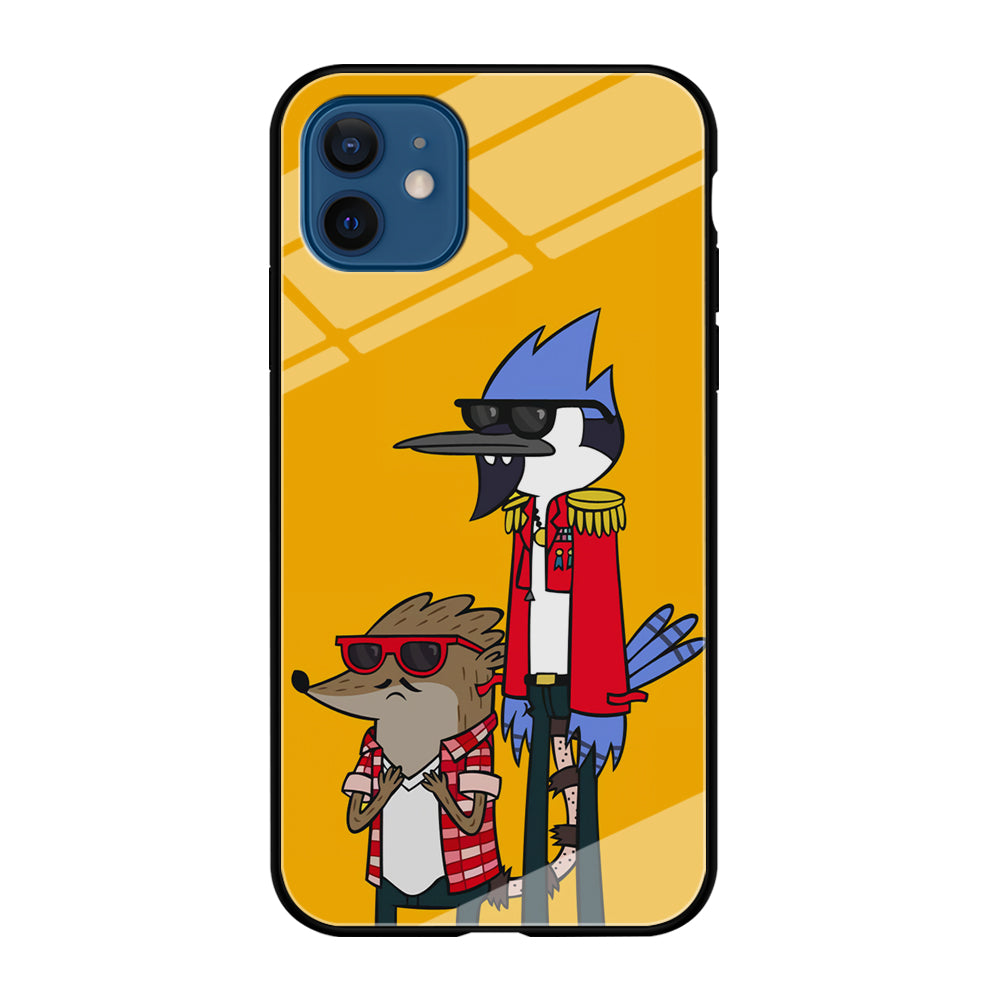 Regular Show Rigby and Mordecai iPhone 12 Case-Phone Case-Tempered Glass Case-Altracase