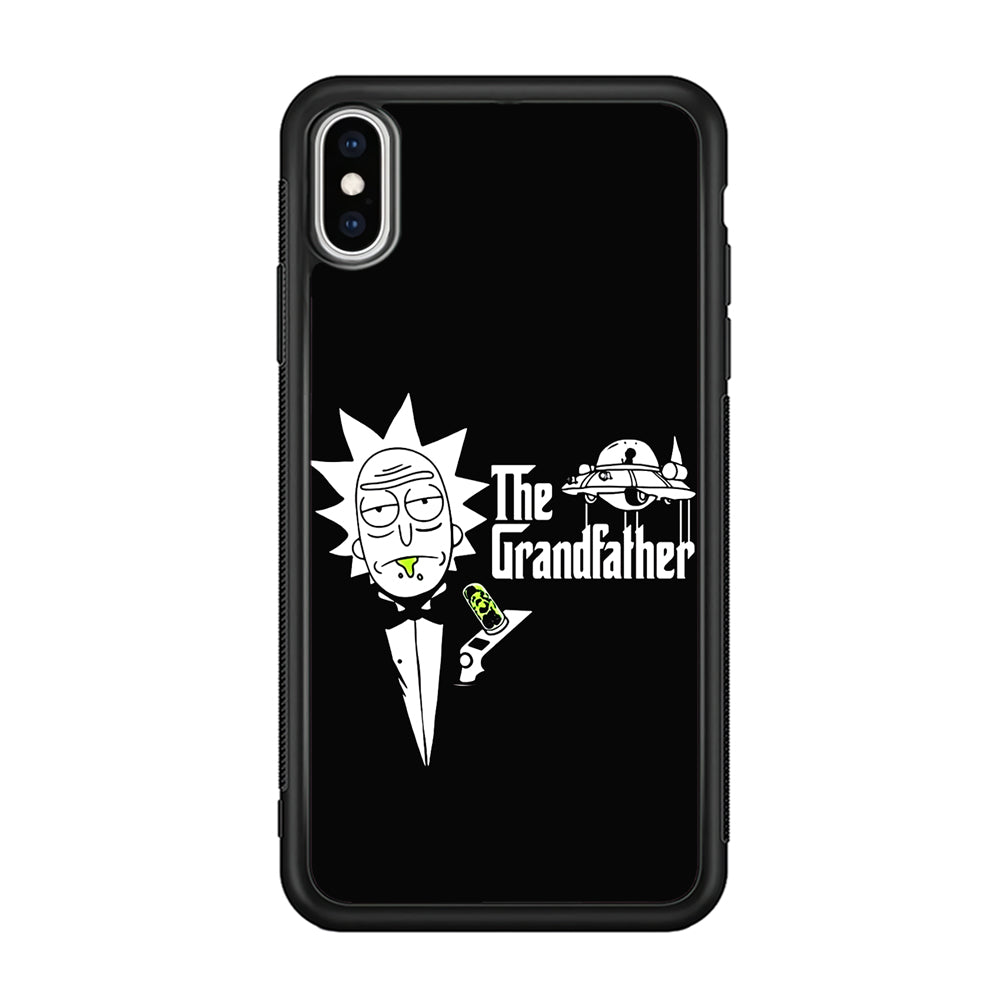 Rick The Grand Father iPhone Xs Case-Phone Case-Rubber Black (2D Case)-Altracase