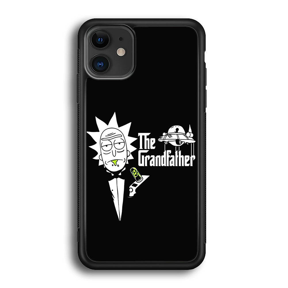 Rick The Grand Father iPhone 12 Case-Phone Case-Rubber Black (2D Case)-Altracase