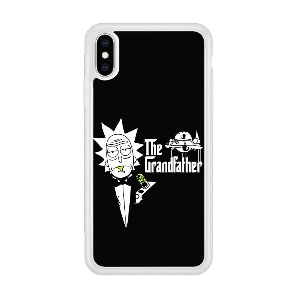 Rick The Grand Father iPhone Xs Case-Phone Case-Rubber White (2D Case)-Altracase
