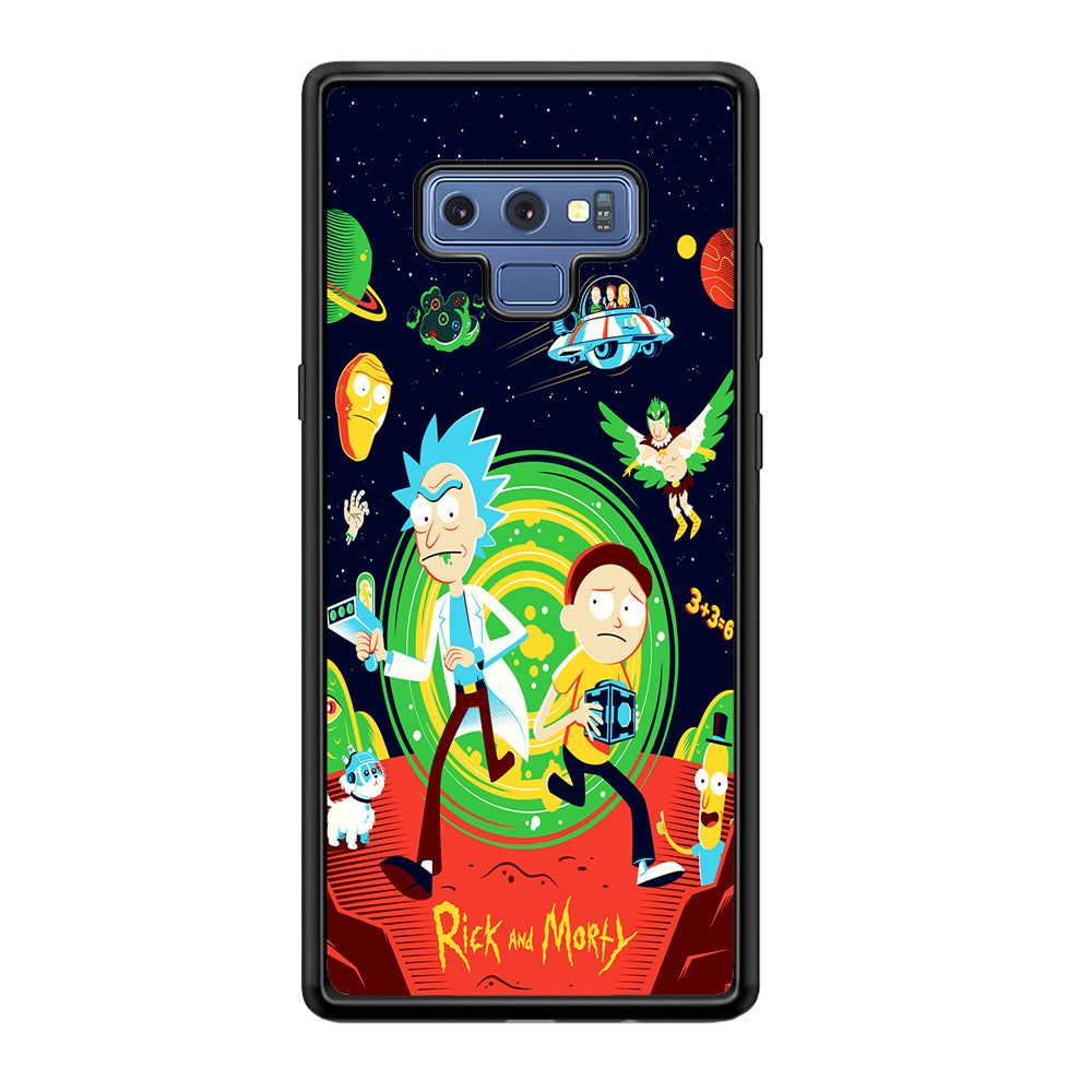 Rick and Morty Cartoon Poster Samsung Galaxy Note 9 Case-Phone Case-Tempered Glass Case-Altracase