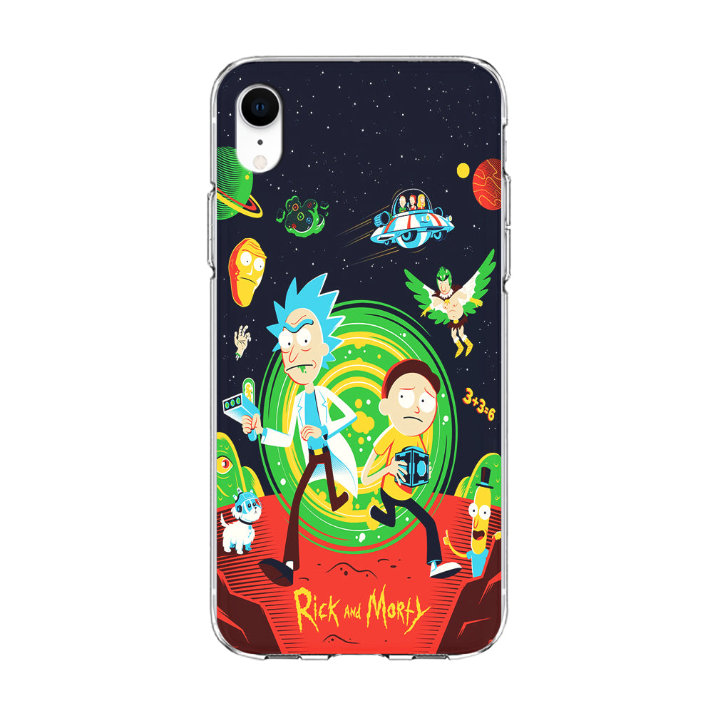 Rick and Morty Cartoon Poster iPhone XR Case-Phone Case-Clear Soft Case-Altracase