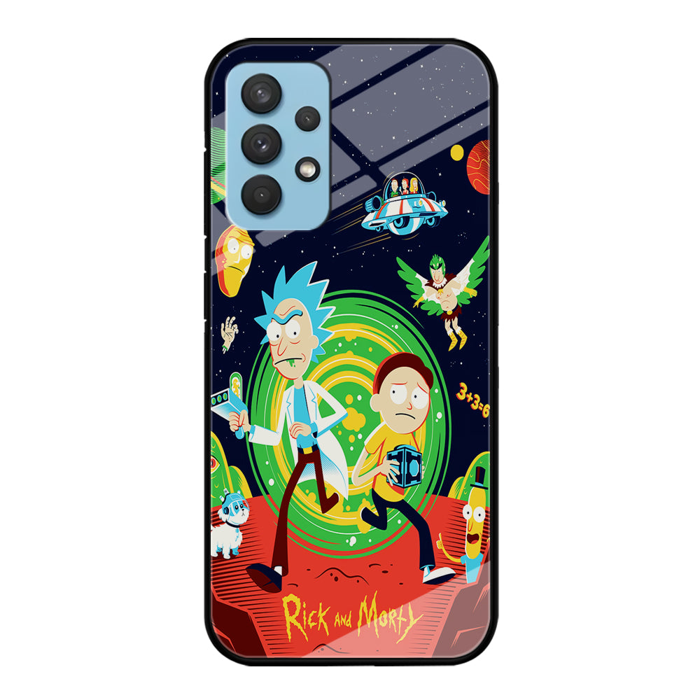 Rick and Morty Cartoon Poster Samsung Galaxy A32 Case-Phone Case-Tempered Glass Case-Altracase