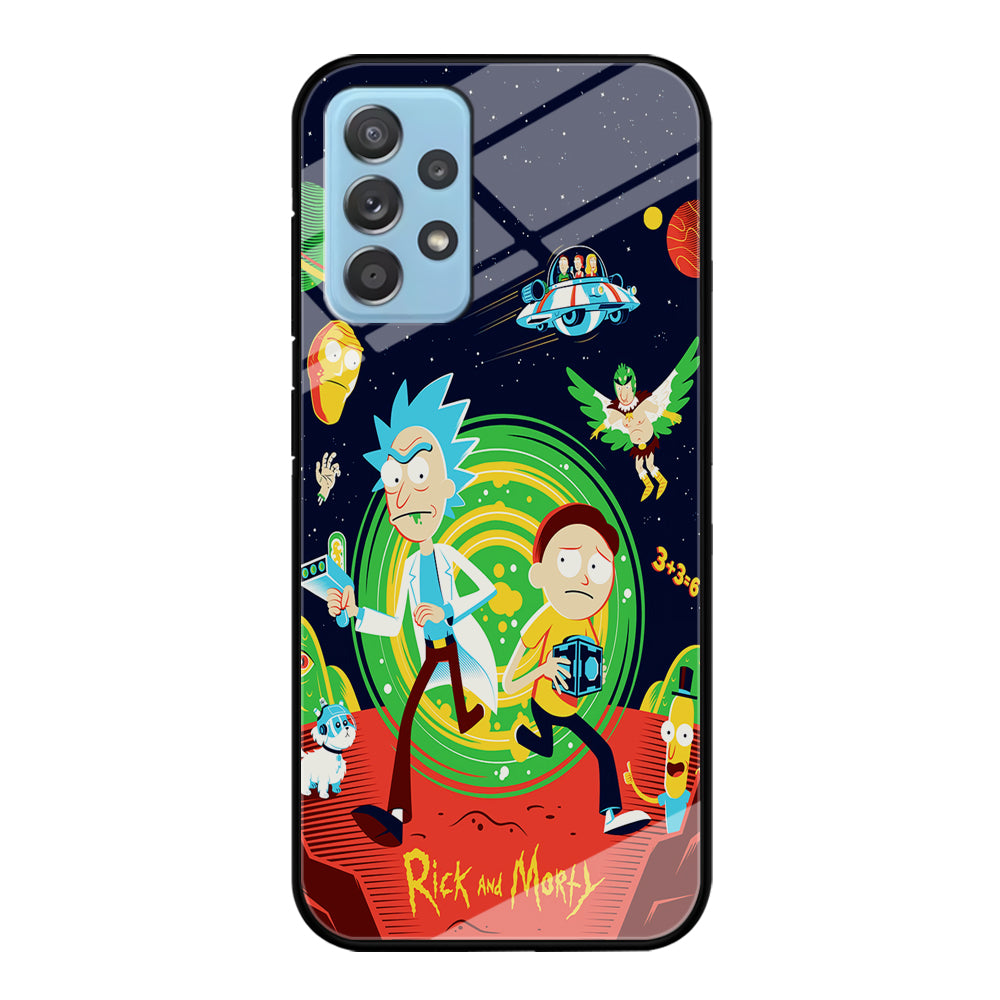Rick and Morty Cartoon Poster Samsung Galaxy A72 Case-Phone Case-Tempered Glass Case-Altracase