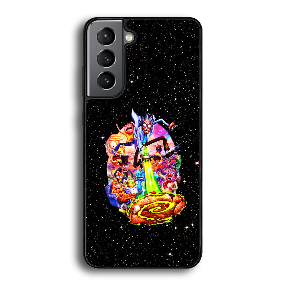 Rick and Morty Galaxy Starlight Samsung Galaxy S21 Plus Case-Phone Case-Tempered Glass Case-Altracase