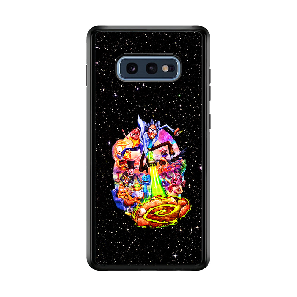 Rick and Morty Galaxy Starlight Samsung Galaxy S10E Case-Phone Case-Rubber Black (2D Case)-Altracase