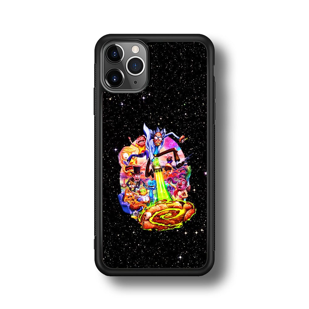 Rick and Morty Galaxy Starlight iPhone 11 Pro Max Case-Phone Case-Rubber Black (2D Case)-Altracase