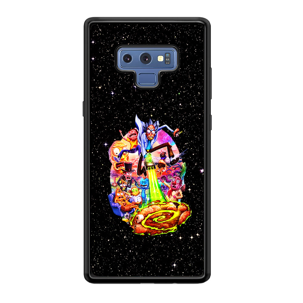 Rick and Morty Galaxy Starlight Samsung Galaxy Note 9 Case-Phone Case-Tempered Glass Case-Altracase