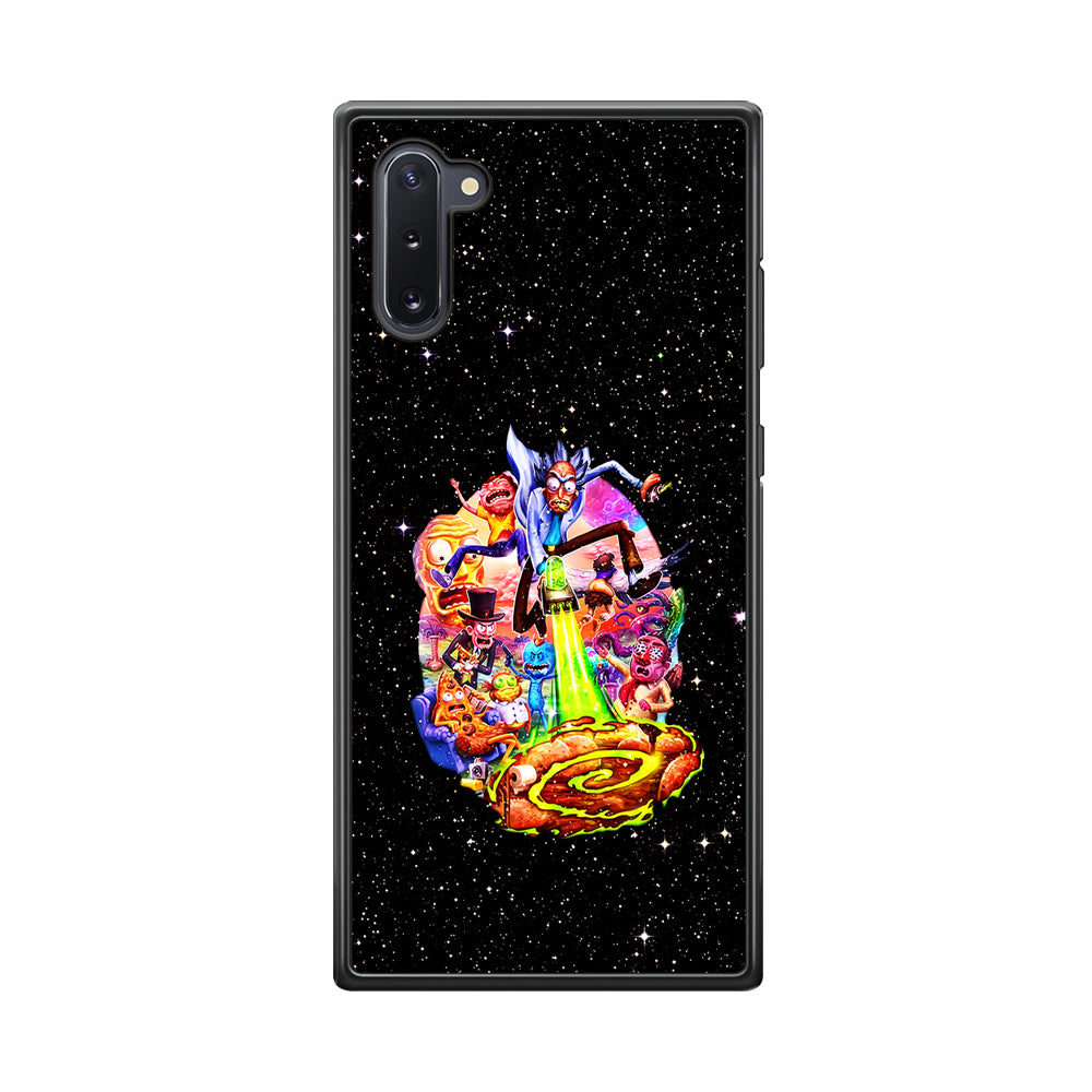 Rick and Morty Galaxy Starlight Samsung Galaxy Note 10 Case-Phone Case-Rubber Black (2D Case)-Altracase