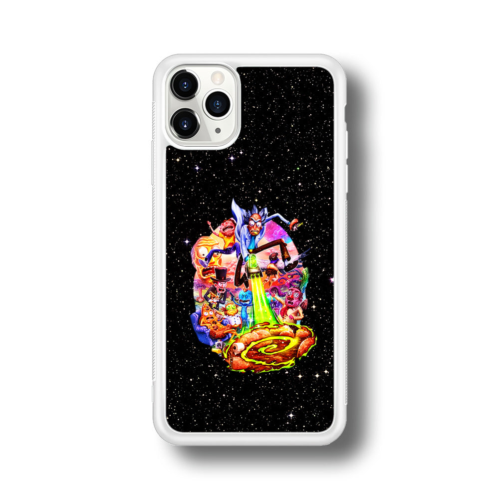 Rick and Morty Galaxy Starlight iPhone 11 Pro Max Case-Phone Case-Rubber White (2D Case)-Altracase