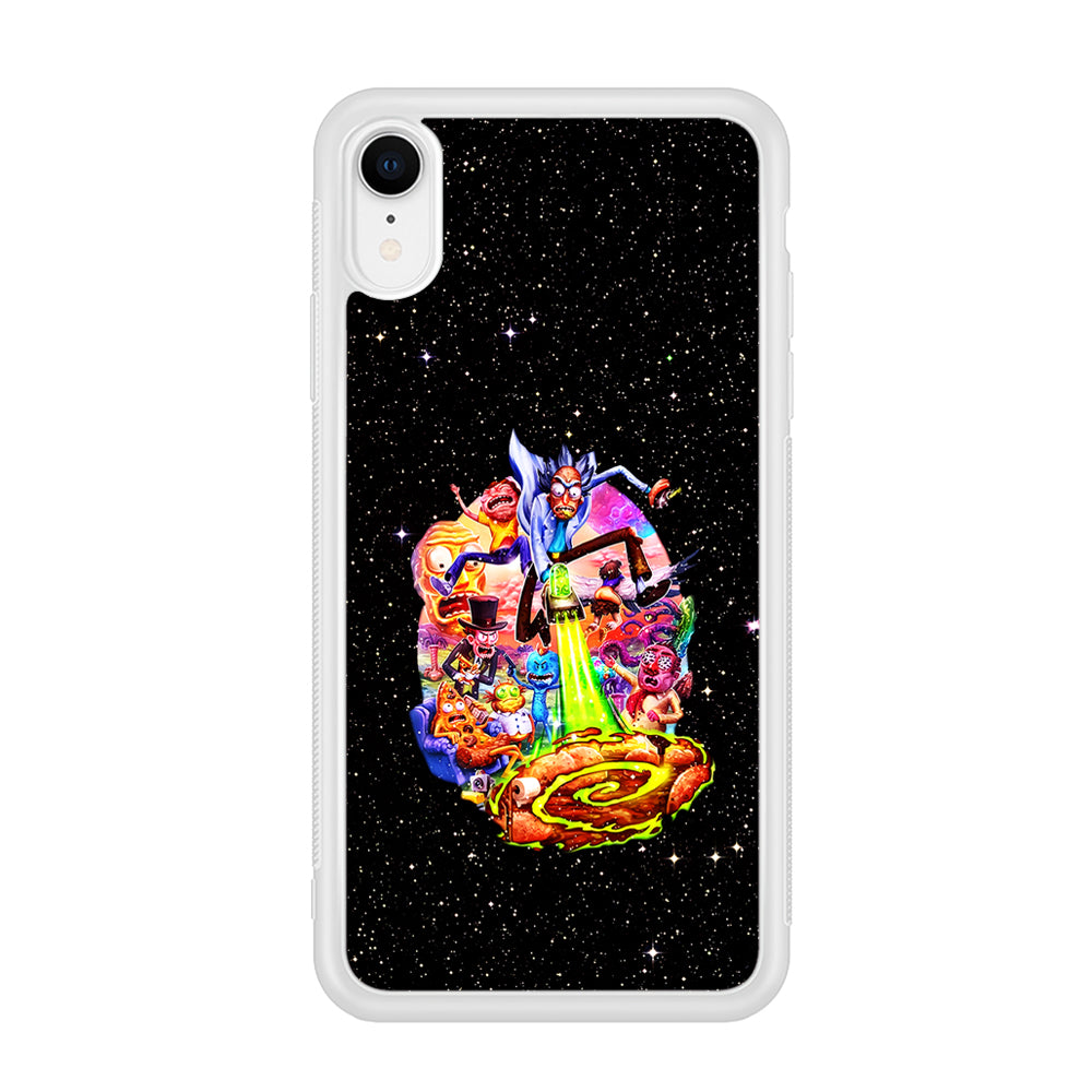 Rick and Morty Galaxy Starlight iPhone XR Case-Phone Case-Rubber White (2D Case)-Altracase