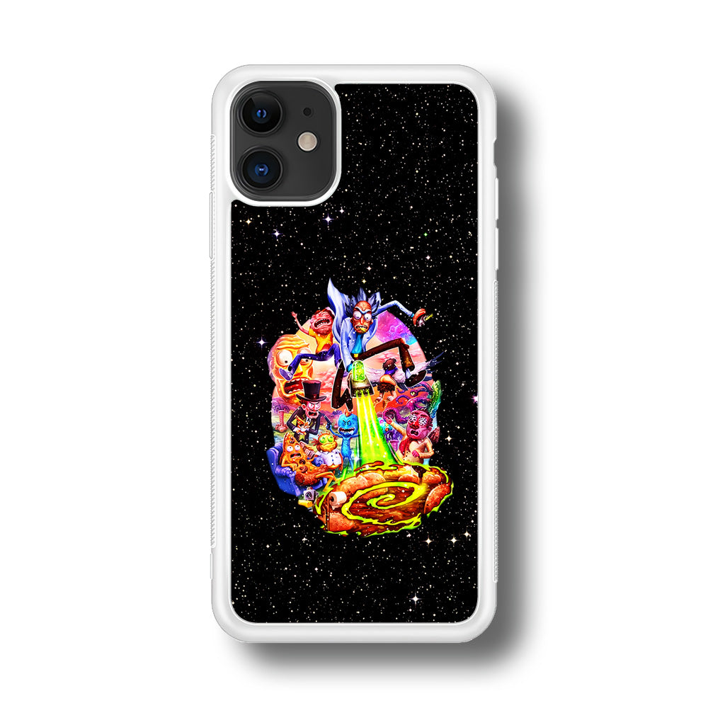 Rick and Morty Galaxy Starlight iPhone 11 Case-Phone Case-Rubber White (2D Case)-Altracase