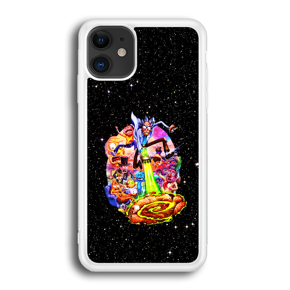 Rick and Morty Galaxy Starlight iPhone 12 Case-Phone Case-Rubber White (2D Case)-Altracase