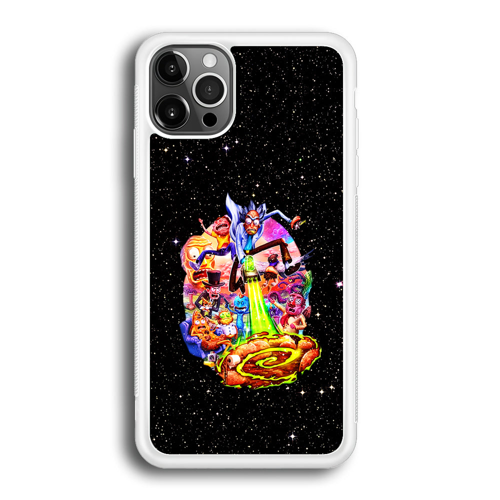 Rick and Morty Galaxy Starlight iPhone 12 Pro Max Case-Phone Case-Rubber White (2D Case)-Altracase