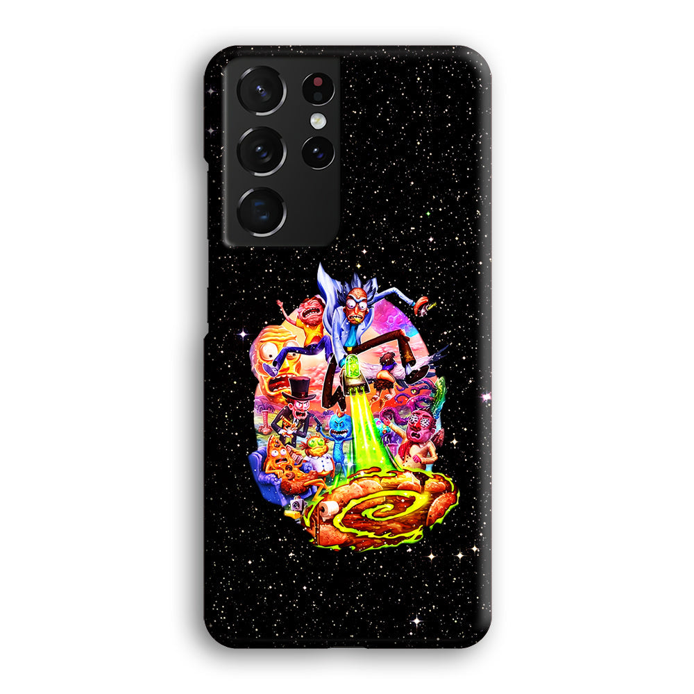 Rick and Morty Galaxy Starlight Samsung Galaxy S24 Ultra Case-Phone Case-3D Case-Altracase