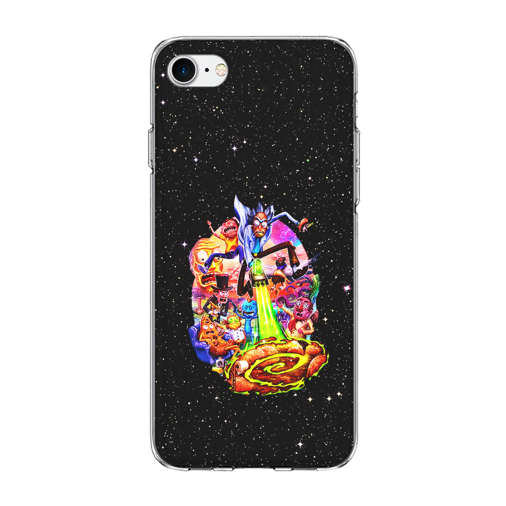 Rick and Morty Galaxy Starlight iPhone 8 Case-Phone Case-Clear Soft Case-Altracase