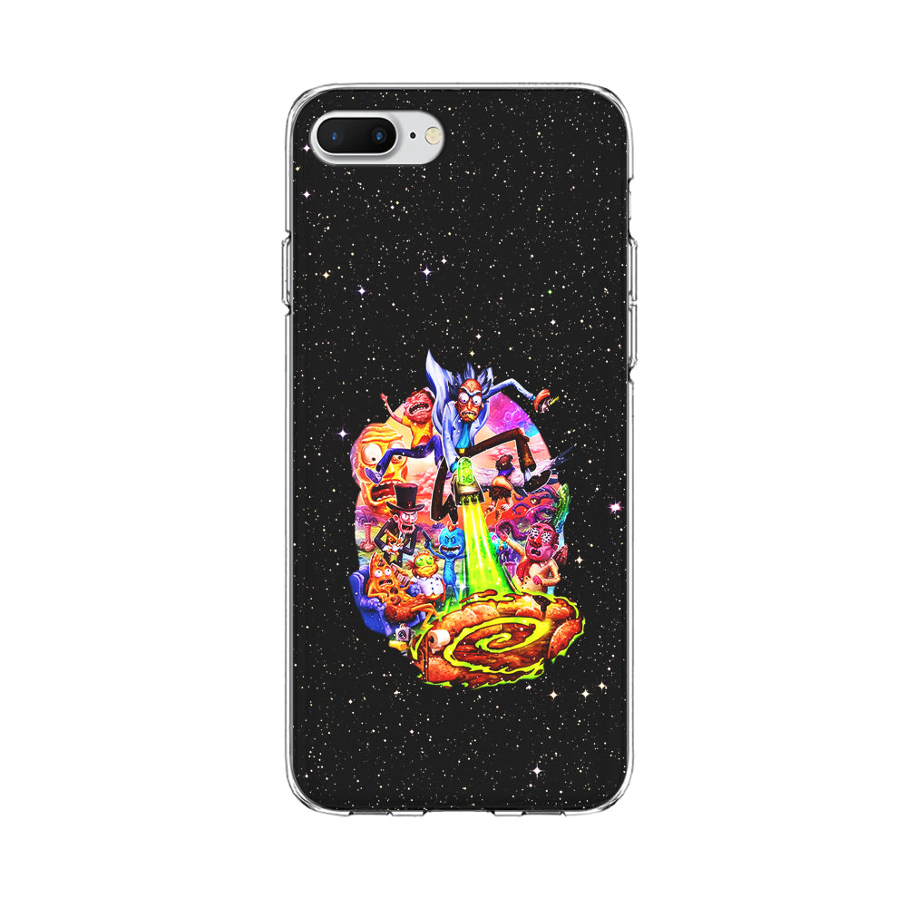Rick and Morty Galaxy Starlight iPhone 8 Plus Case-Phone Case-Clear Soft Case-Altracase