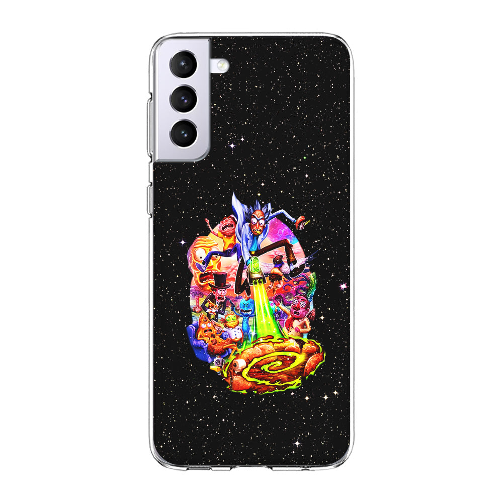 Rick and Morty Galaxy Starlight Samsung Galaxy S24 Case-Phone Case-Clear Soft Case-Altracase