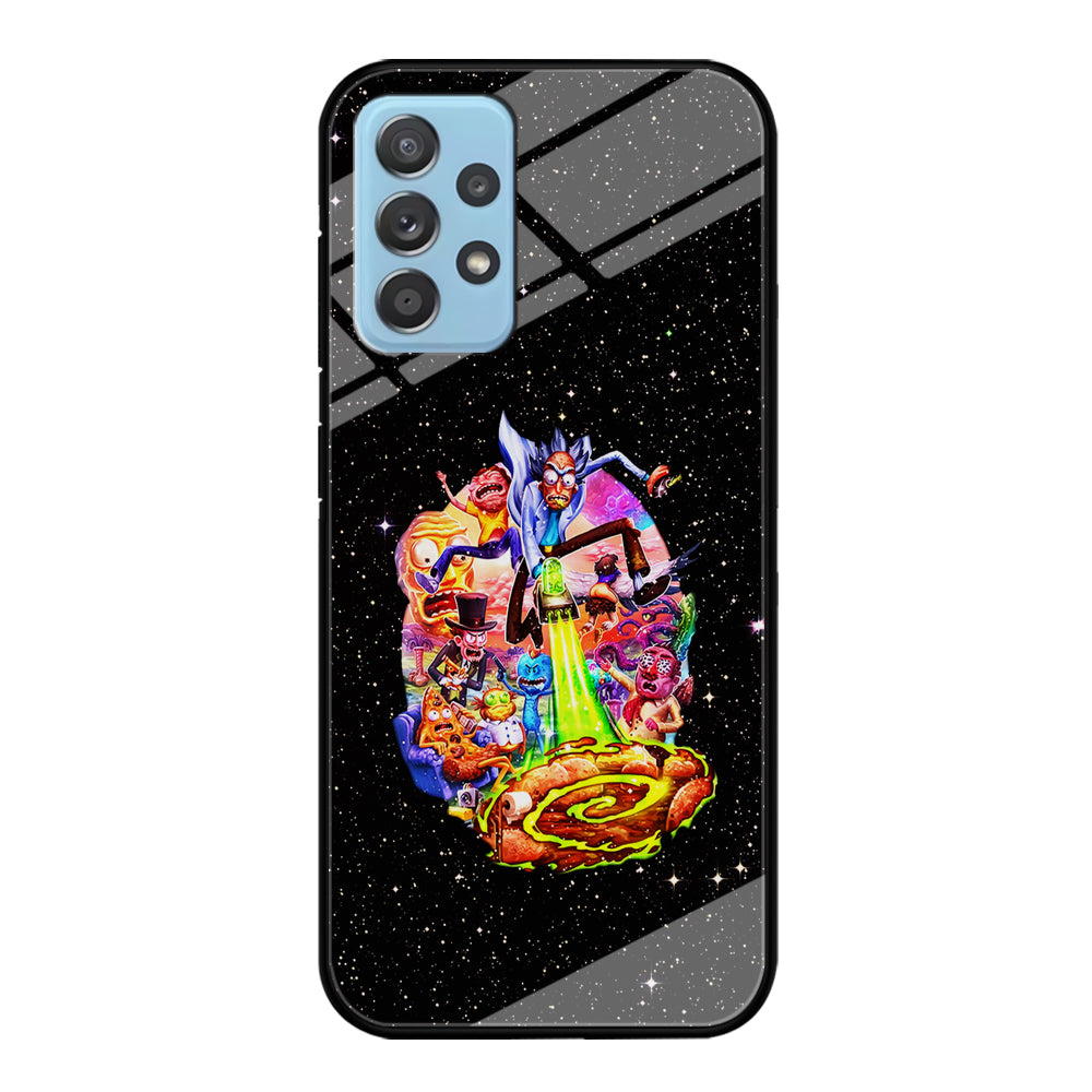 Rick and Morty Galaxy Starlight Samsung Galaxy A72 Case-Phone Case-Tempered Glass Case-Altracase