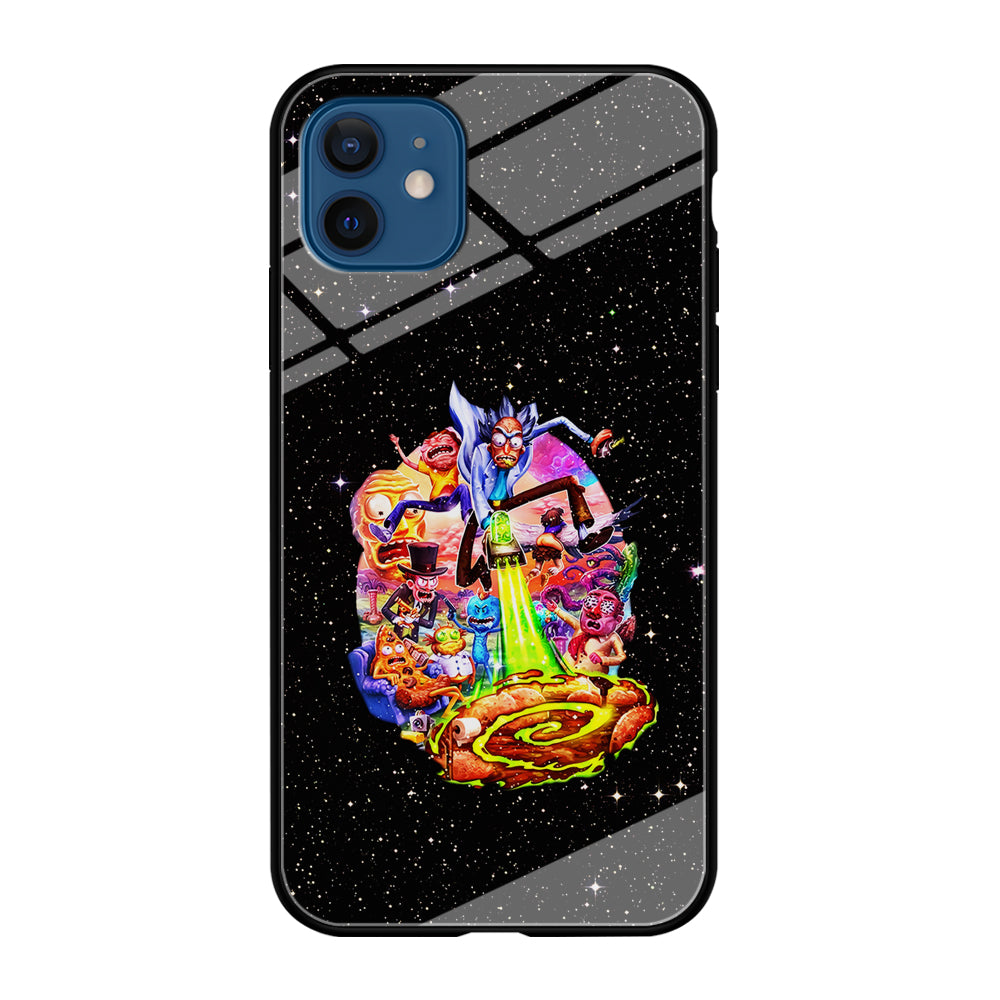 Rick and Morty Galaxy Starlight iPhone 12 Case-Phone Case-Tempered Glass Case-Altracase