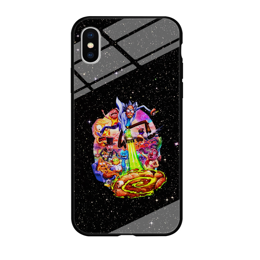 Rick and Morty Galaxy Starlight iPhone Xs Case-Phone Case-Tempered Glass Case-Altracase