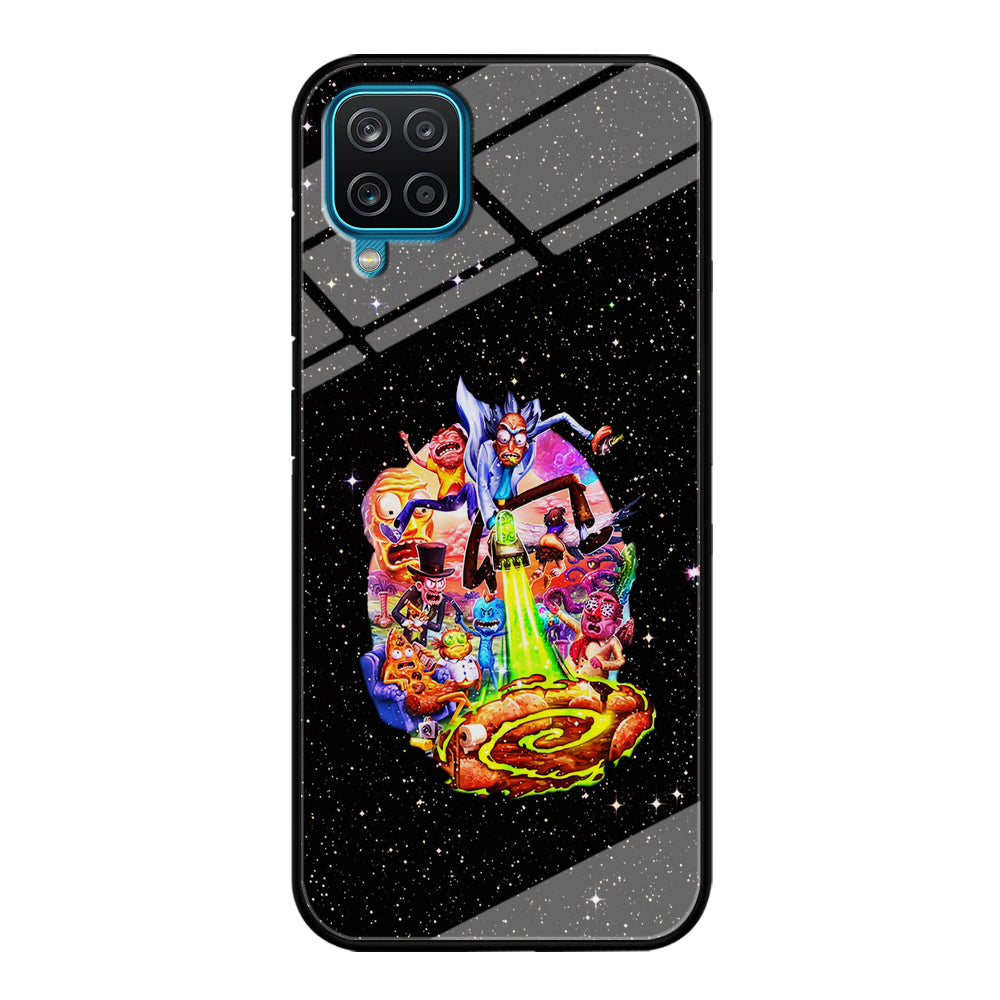 Rick and Morty Galaxy Starlight Samsung Galaxy A12 Case-Phone Case-Tempered Glass Case-Altracase
