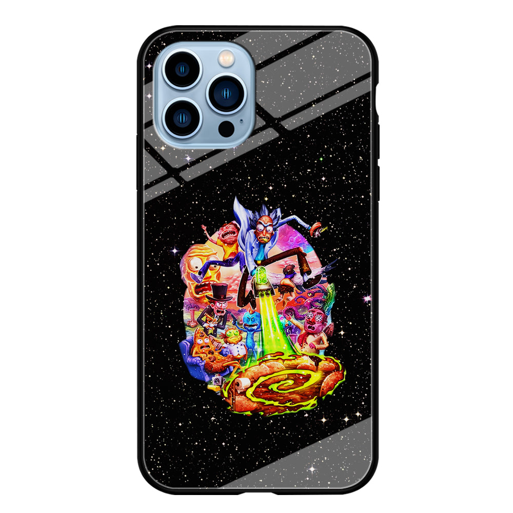 Rick and Morty Galaxy Starlight iPhone 14 Pro Max Case-Phone Case-Tempered Glass Case-Altracase