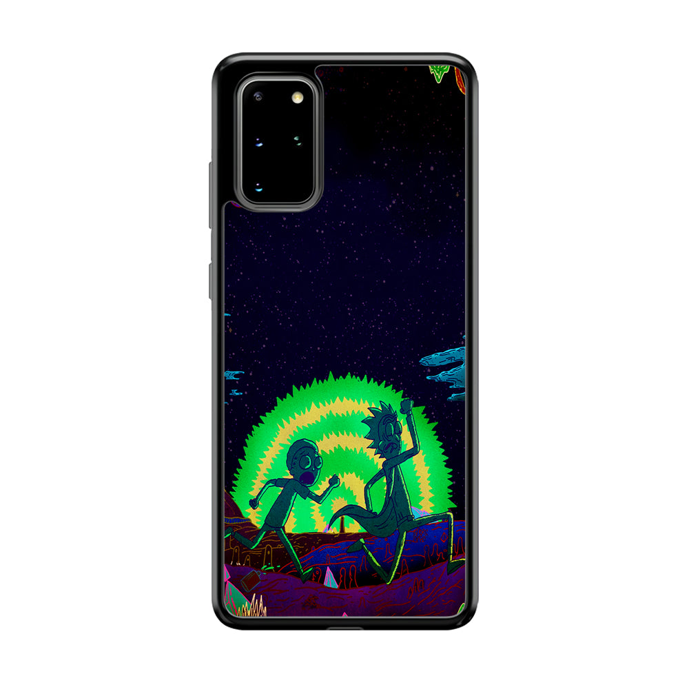 Rick and Morty Green Portal Samsung Galaxy S20 Plus Case-Phone Case-Tempered Glass Case-Altracase