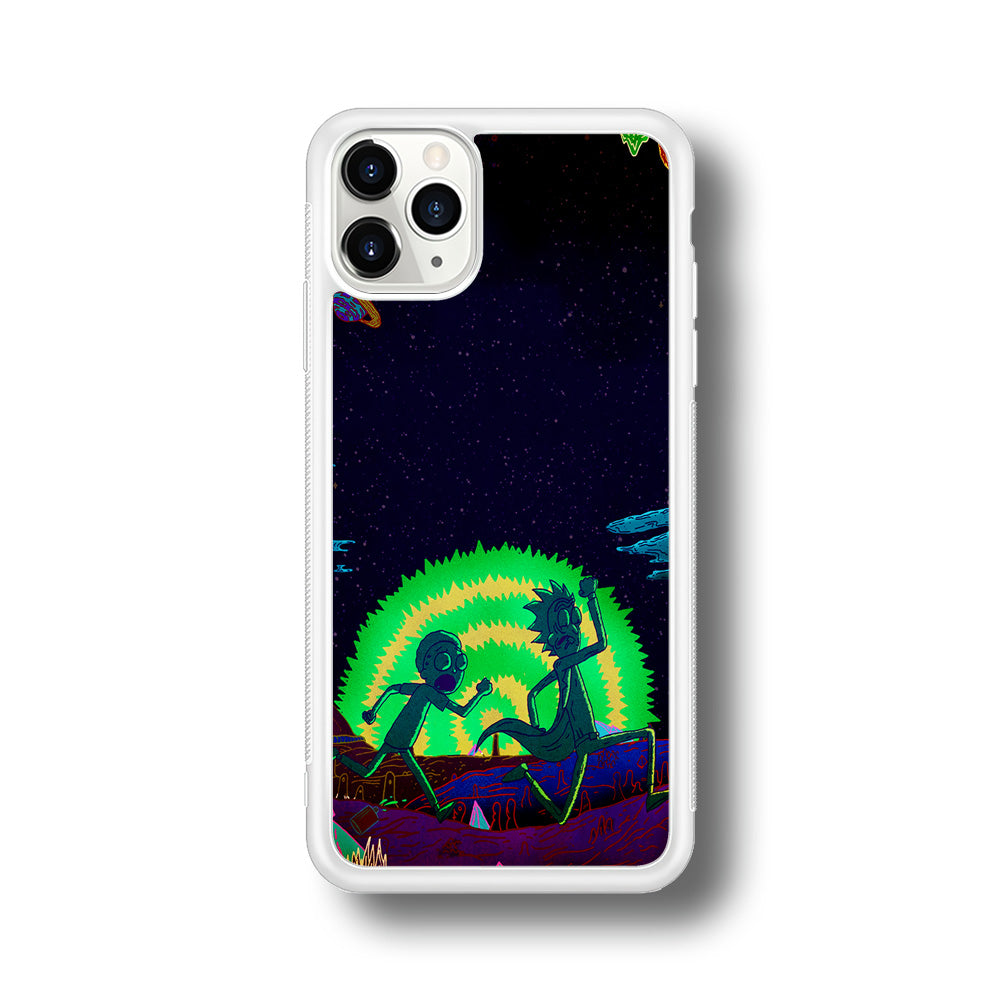 Rick and Morty Green Portal iPhone 11 Pro Max Case-Phone Case-Rubber White (2D Case)-Altracase