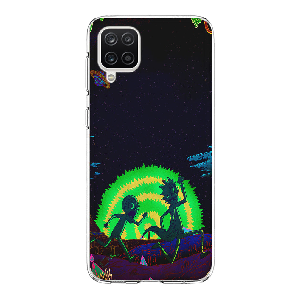 Rick and Morty Green Portal Samsung Galaxy A12 Case-Phone Case-Clear Soft Case-Altracase
