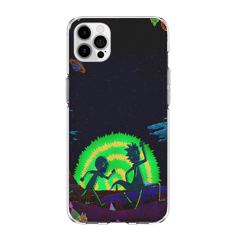 Rick and Morty Green Portal iPhone 12 Pro Max Case-Phone Case-Clear Soft Case-Altracase