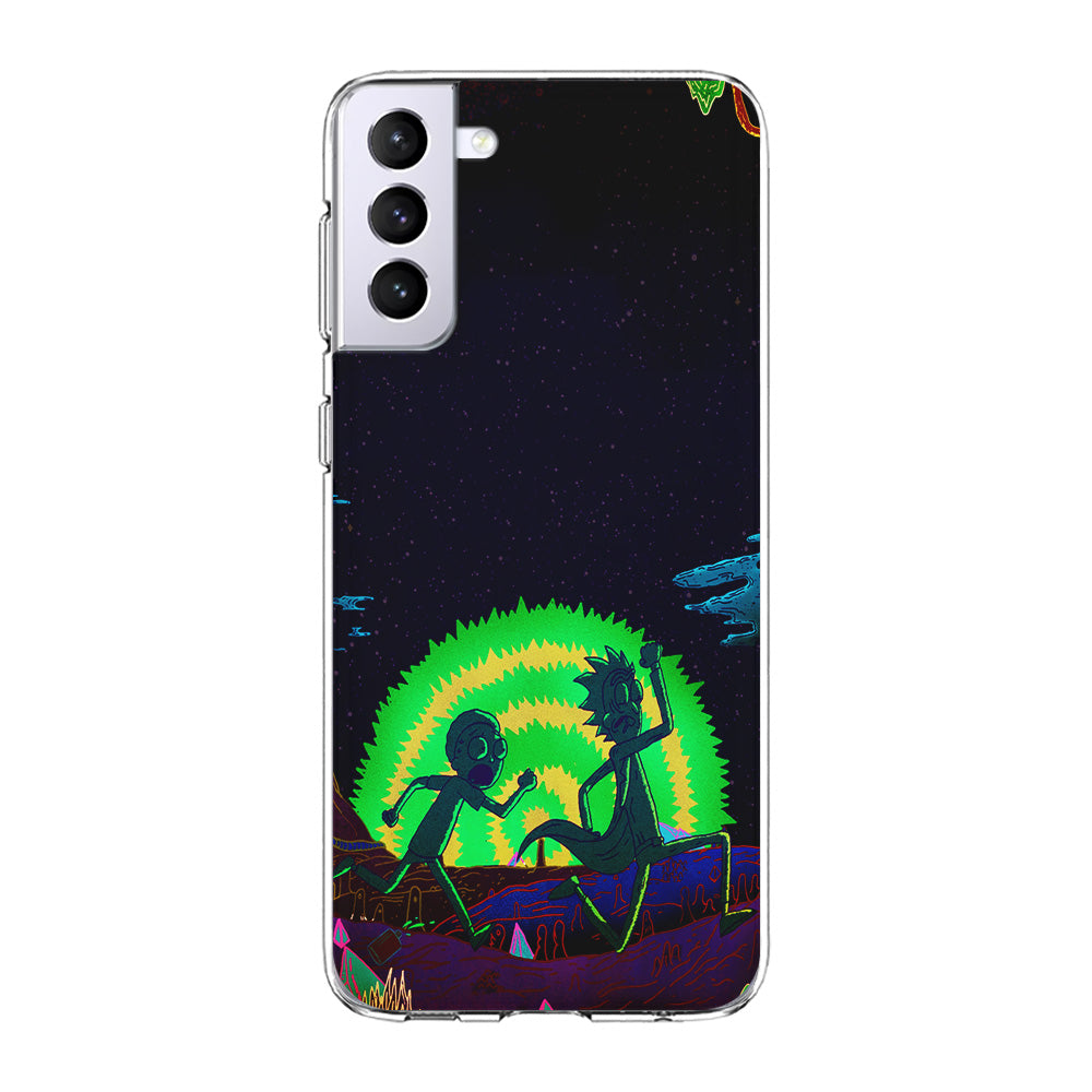 Rick and Morty Green Portal Samsung Galaxy S23 Case-Phone Case-Clear Soft Case-Altracase