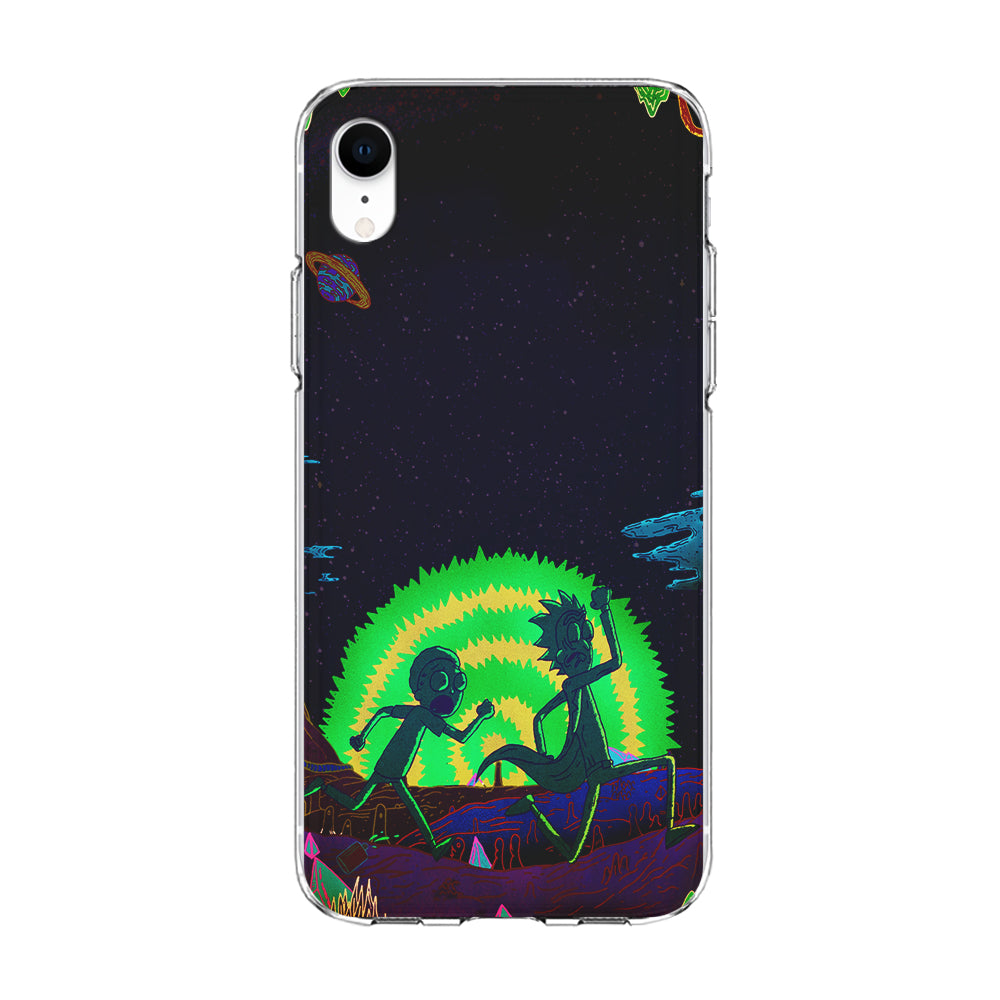 Rick and Morty Green Portal iPhone XR Case-Phone Case-Clear Soft Case-Altracase
