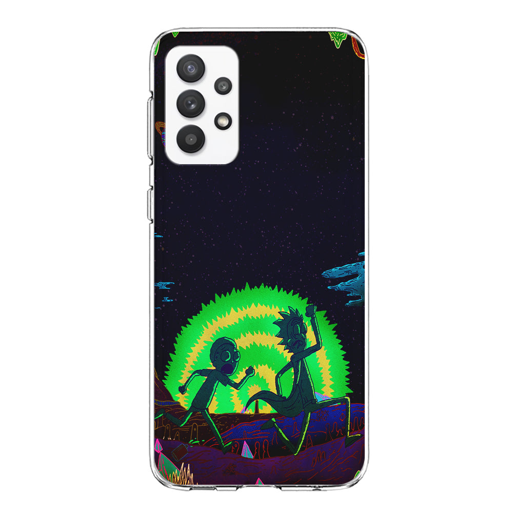 Rick and Morty Green Portal Samsung Galaxy A32 Case-Phone Case-Clear Soft Case-Altracase