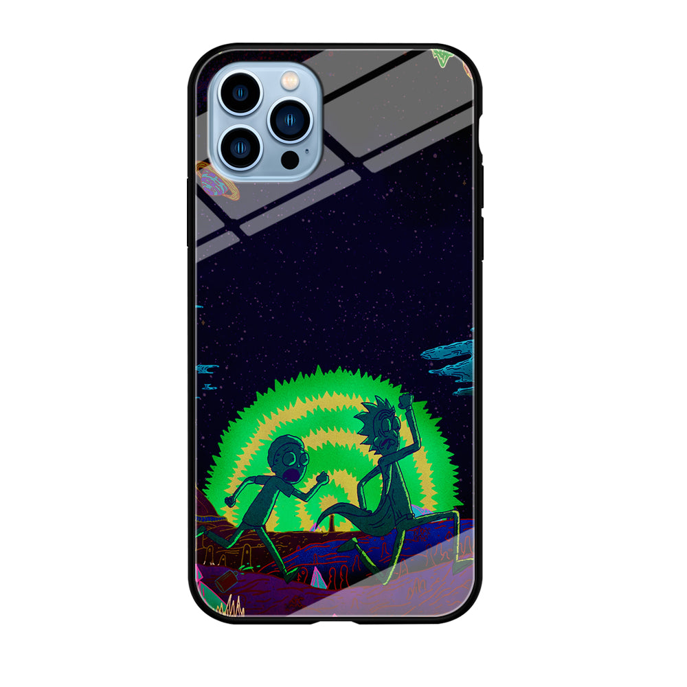 Rick and Morty Green Portal iPhone 12 Pro Case-Phone Case-Tempered Glass Case-Altracase
