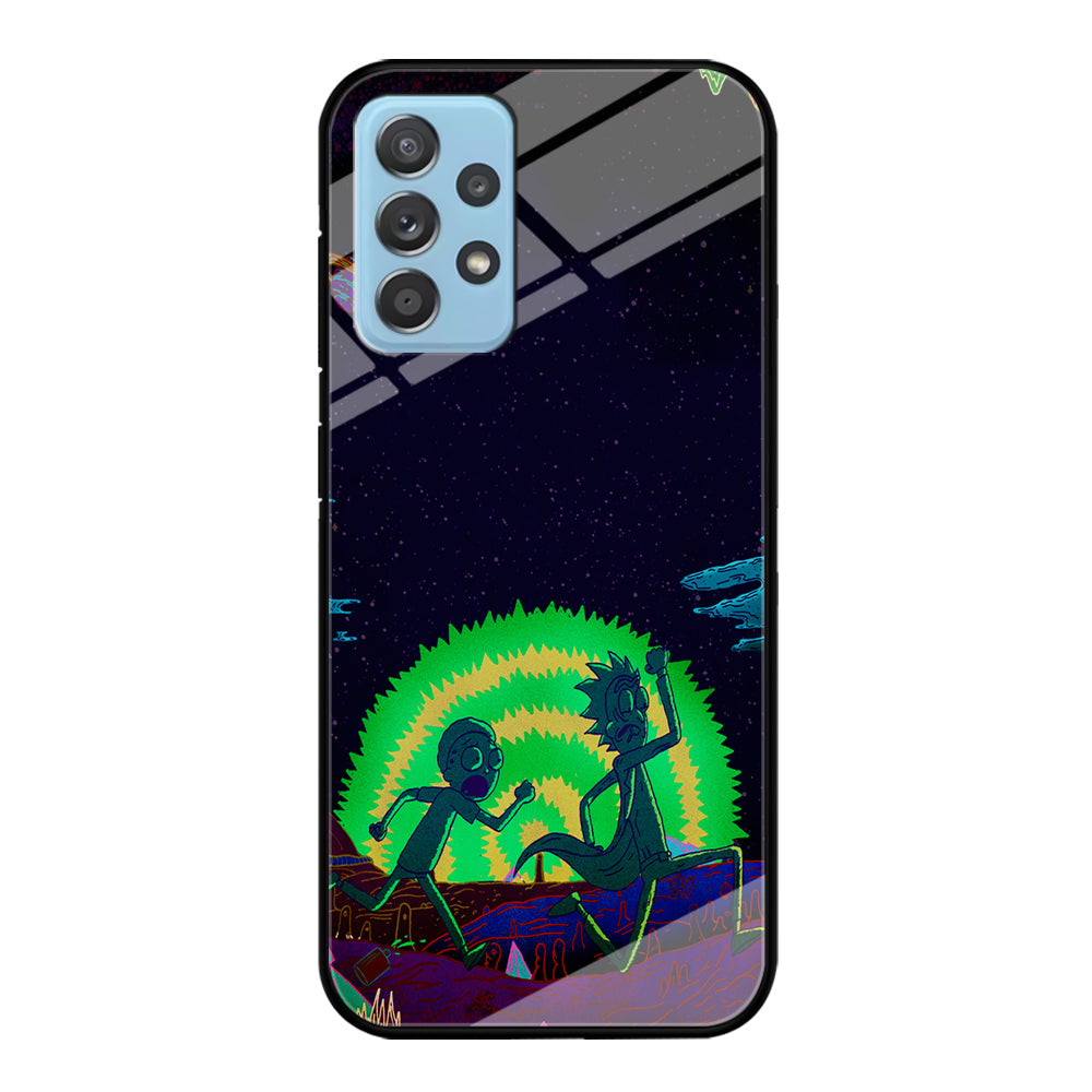 Rick and Morty Green Portal Samsung Galaxy A72 Case-Phone Case-Tempered Glass Case-Altracase