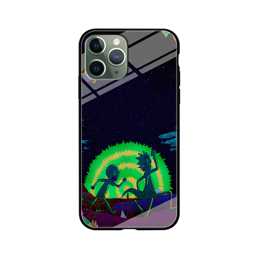 Rick and Morty Green Portal iPhone 11 Pro Max Case-Phone Case-Tempered Glass Case-Altracase