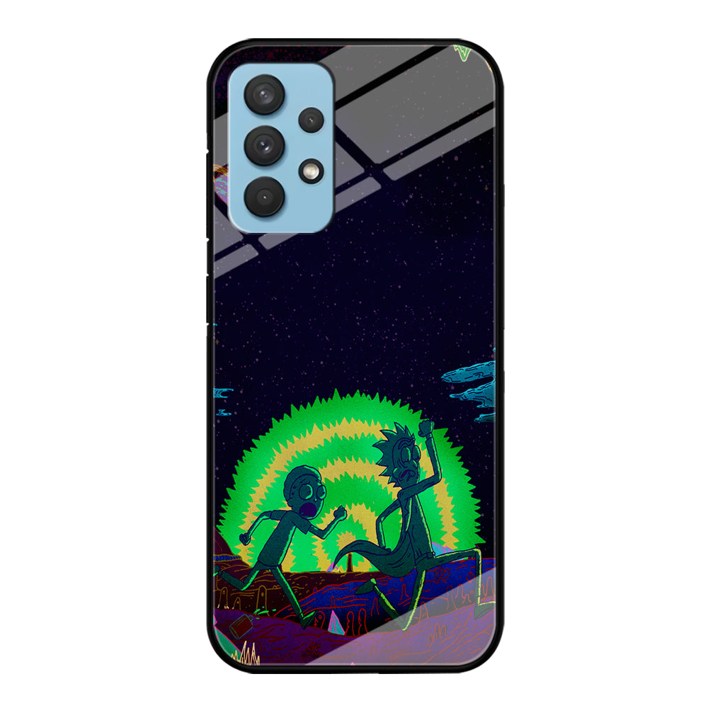 Rick and Morty Green Portal Samsung Galaxy A32 Case-Phone Case-Tempered Glass Case-Altracase