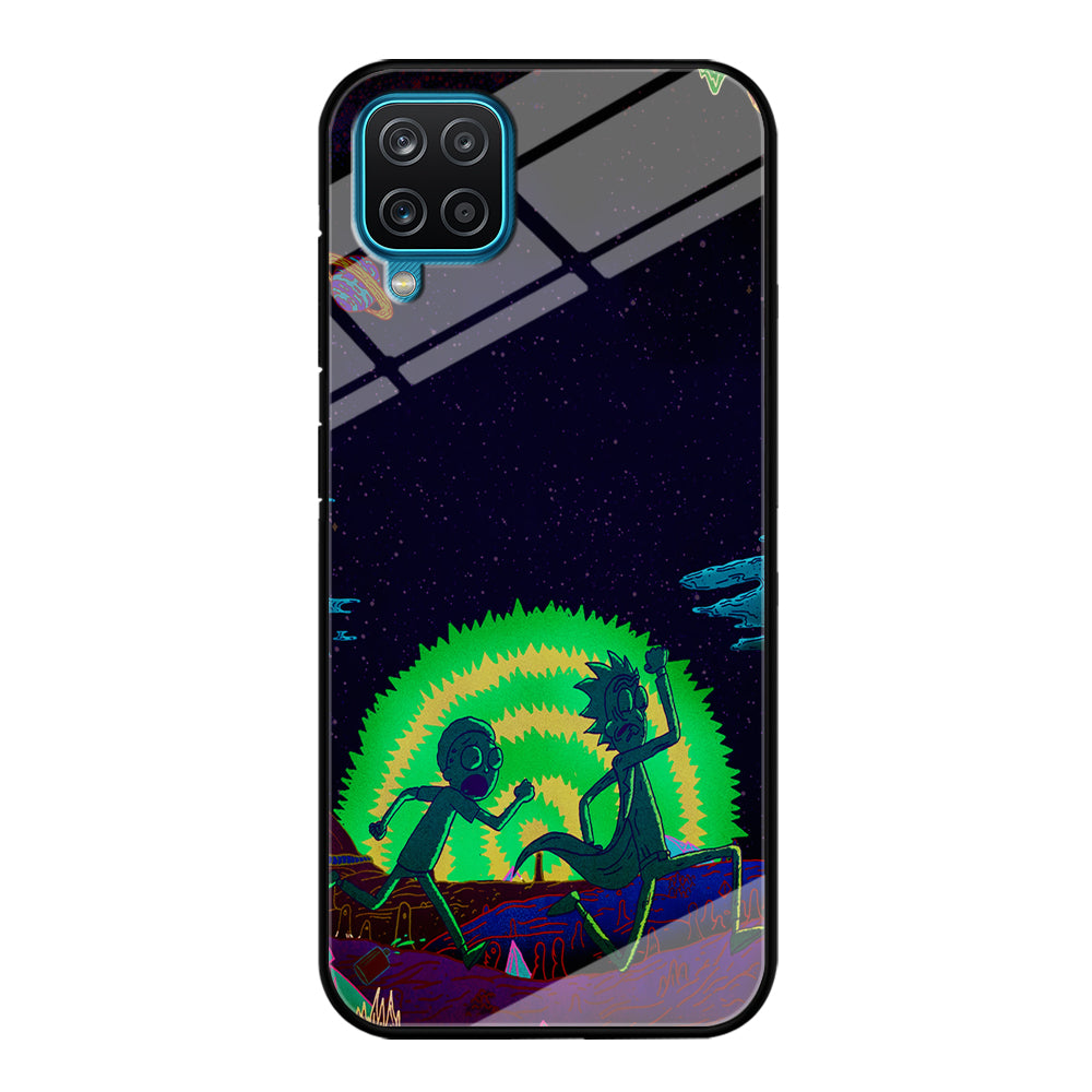 Rick and Morty Green Portal Samsung Galaxy A12 Case-Phone Case-Tempered Glass Case-Altracase