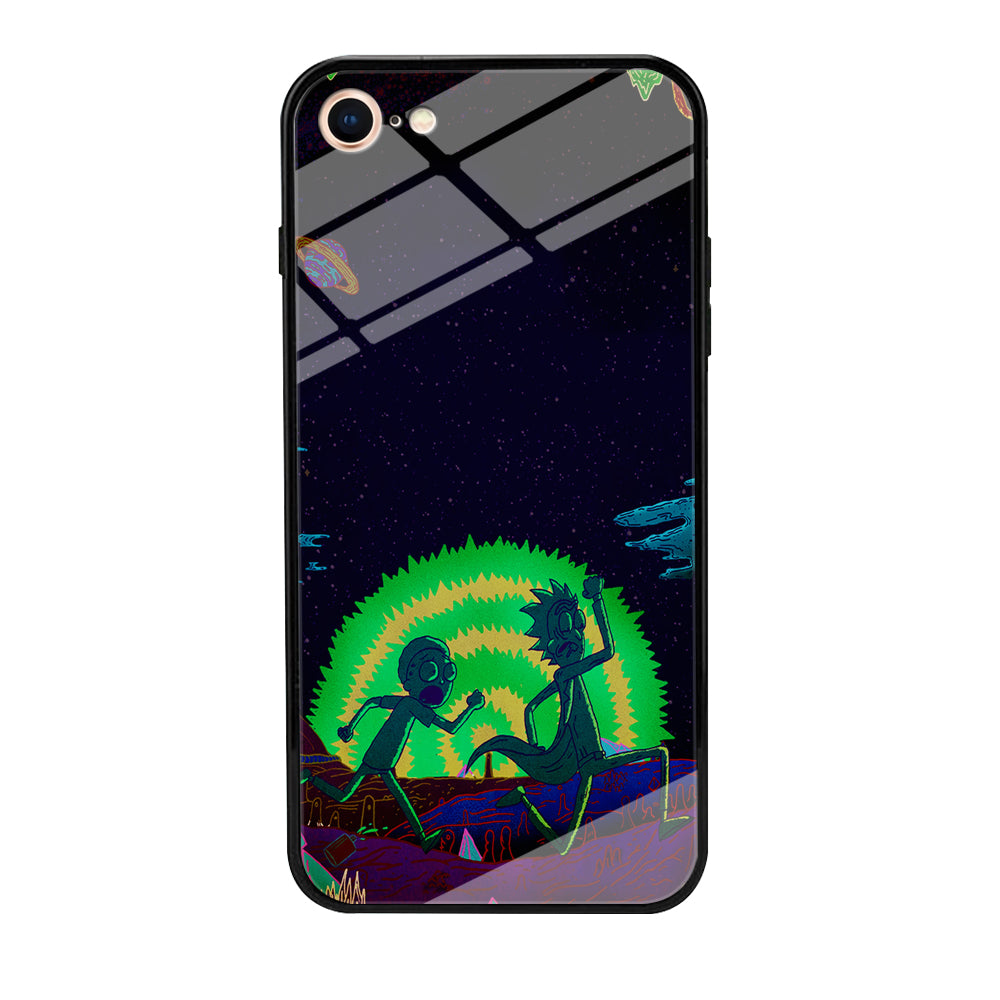 Rick and Morty Green Portal iPhone SE 2020 Case-Phone Case-Tempered Glass Case-Altracase