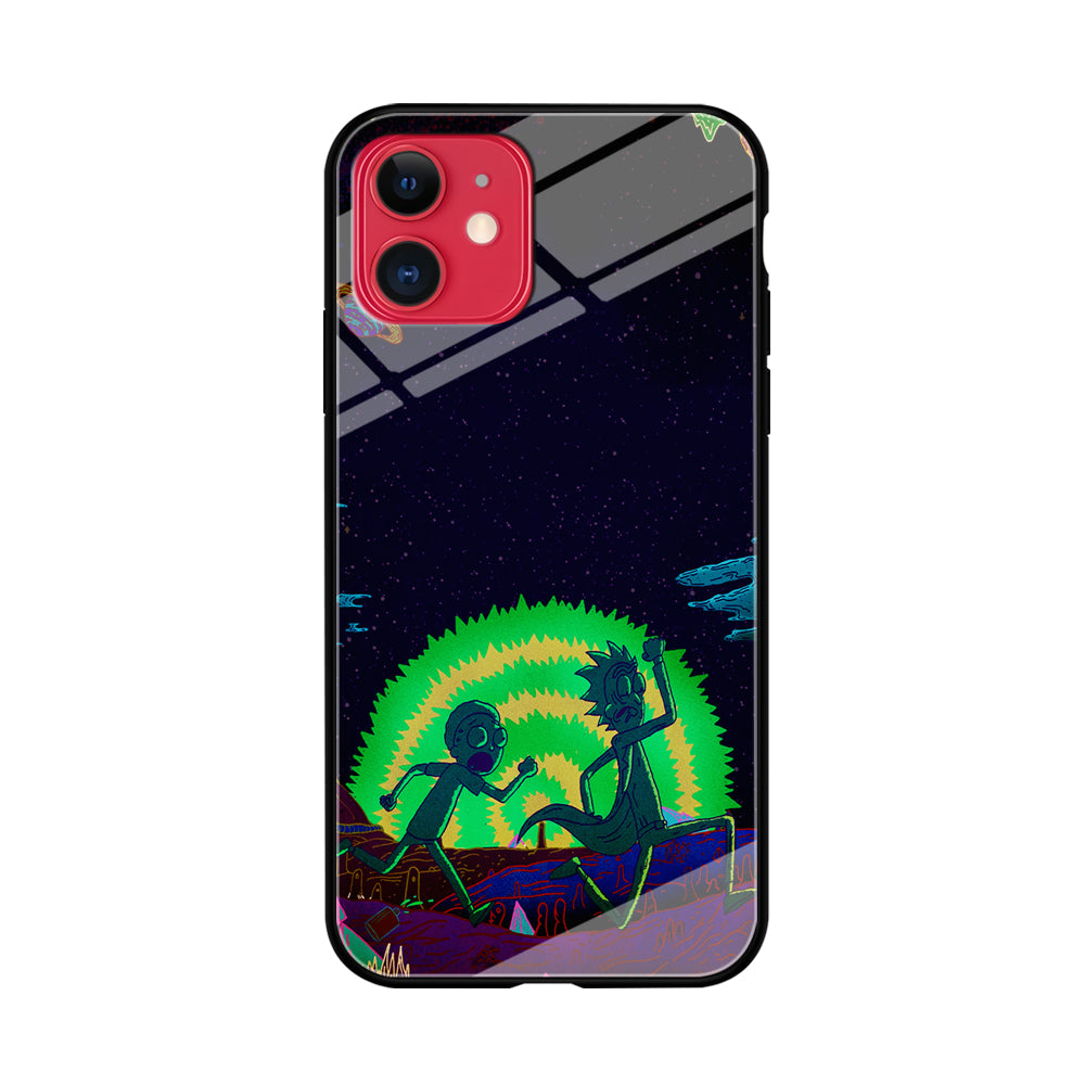 Rick and Morty Green Portal iPhone 11 Case-Phone Case-Tempered Glass Case-Altracase