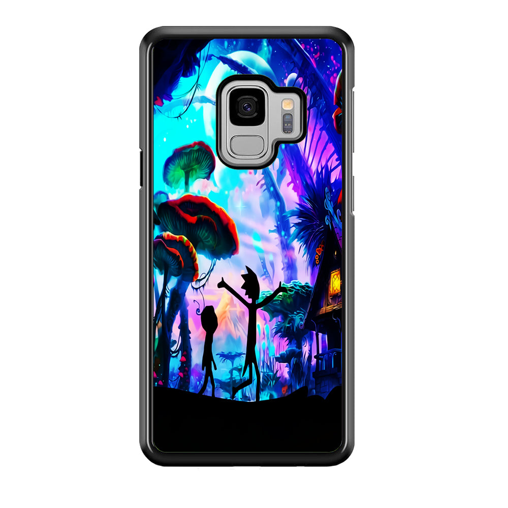 Rick and Morty Mushroom Forest Samsung Galaxy S9 Case-Phone Case-Tempered Glass Case-Altracase