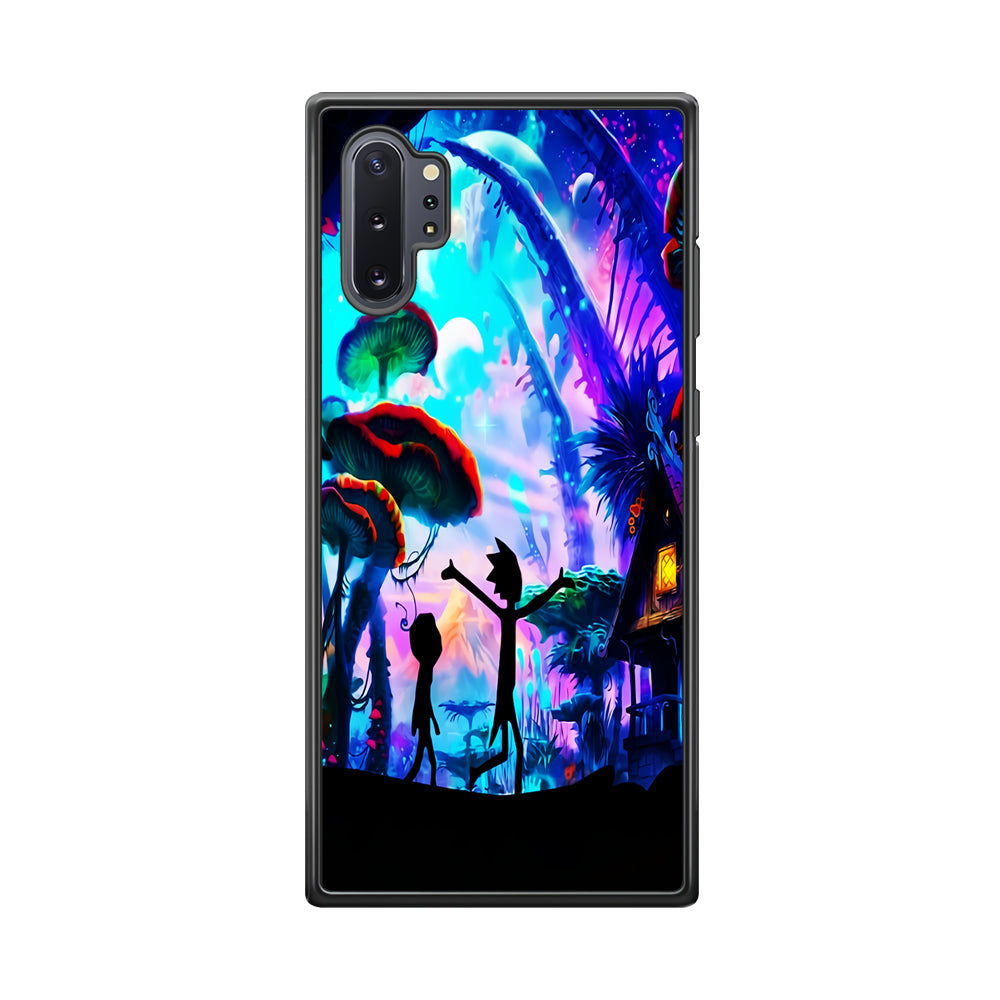 Rick and Morty Mushroom Forest Samsung Galaxy Note 10 Plus Case-Phone Case-Tempered Glass Case-Altracase