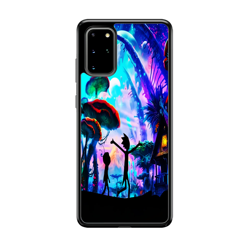 Rick and Morty Mushroom Forest Samsung Galaxy S20 Plus Case-Phone Case-Tempered Glass Case-Altracase