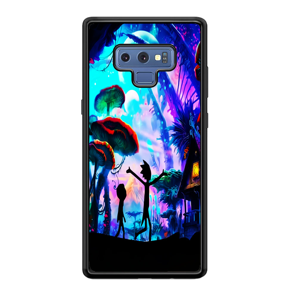 Rick and Morty Mushroom Forest Samsung Galaxy Note 9 Case-Phone Case-Tempered Glass Case-Altracase