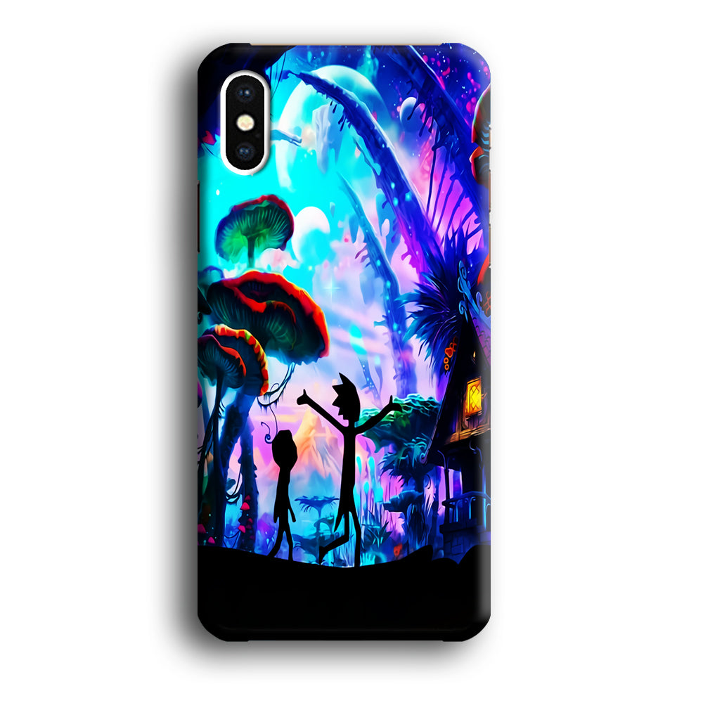 Rick and Morty Mushroom Forest iPhone Xs Case-Phone Case-3D Case-Altracase