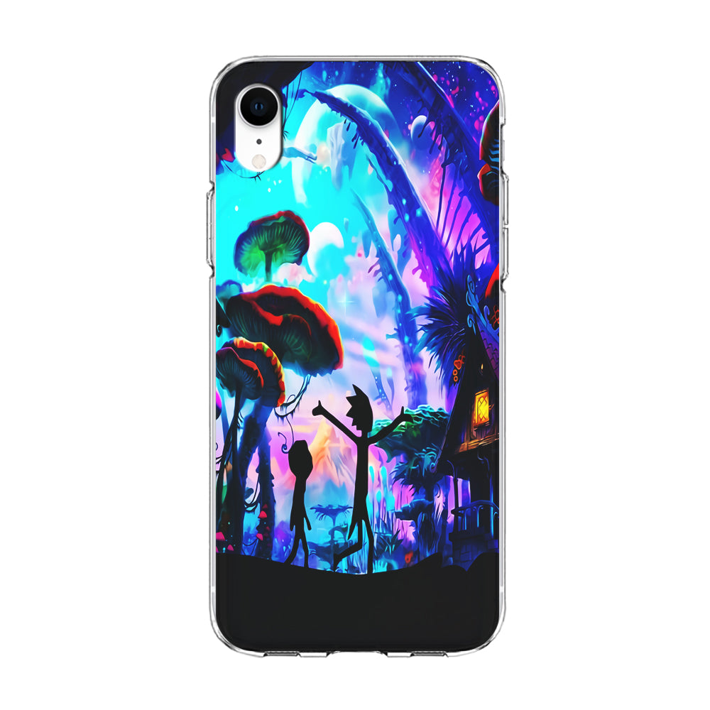 Rick and Morty Mushroom Forest iPhone XR Case-Phone Case-Clear Soft Case-Altracase