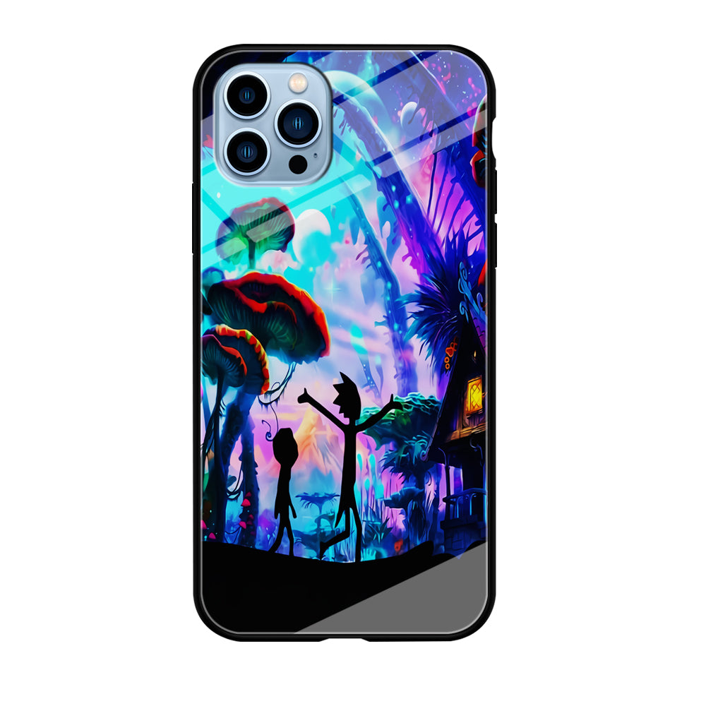 Rick and Morty Mushroom Forest iPhone 12 Pro Max Case-Phone Case-Tempered Glass Case-Altracase