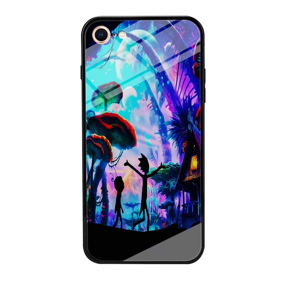 Rick and Morty Mushroom Forest iPhone 8 Case-Phone Case-Tempered Glass Case-Altracase